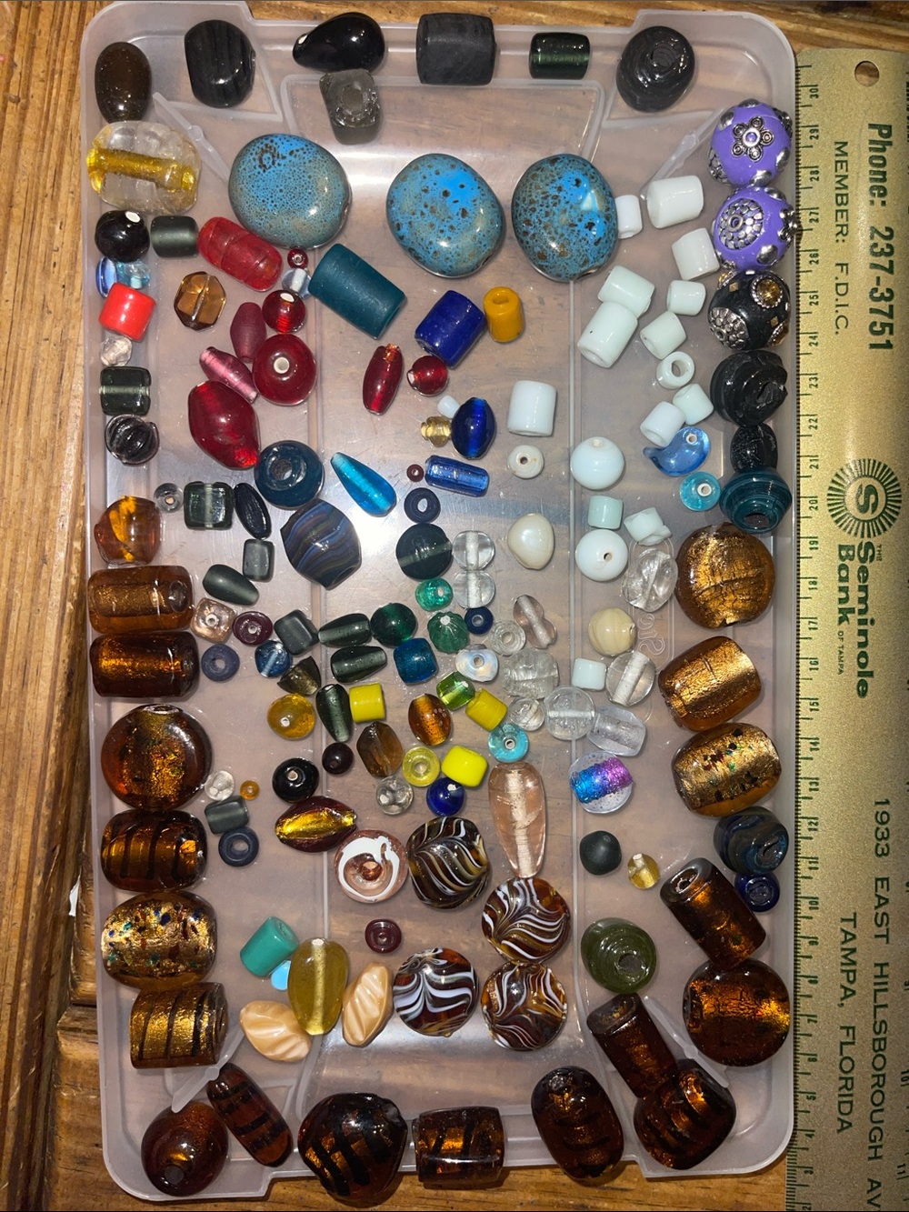 glass bead assortment amazing variety colors & quality 150+